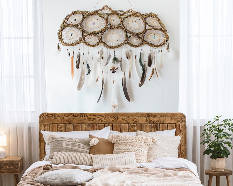 Large Dreamcatcher Dream Catchers With Crystals Authentic Etsy