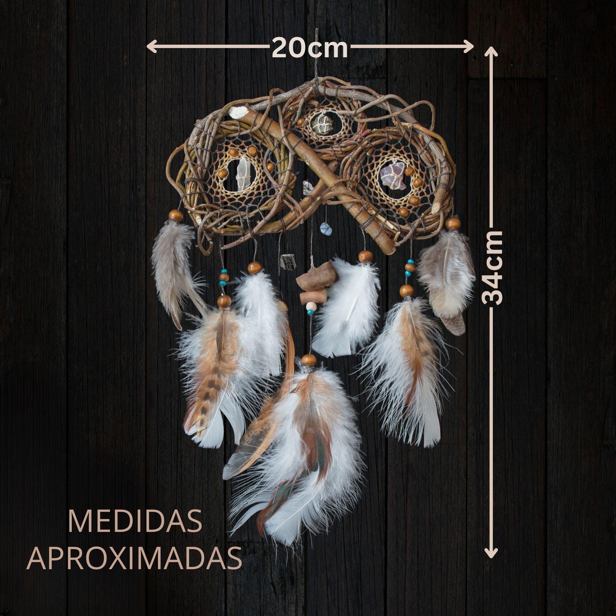 Acchiappasogni Fai Da Te Con Albero Della Vita E Cristalli Curativi 7 Chakra - Decorazione Parete In Macramè Con Piume Per Camera Da Letto - Porta Fortuna E Relax Regalo
