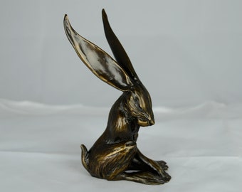 Day Dreaming hare limited edition bronze sculpture in presentation box
