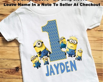 Minion Birthday Shirt Etsy