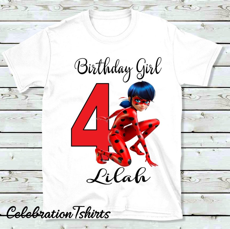 Miraculous Ladybug Birthday Tee Shirt or Bodysuit/Bodysuit | Etsy