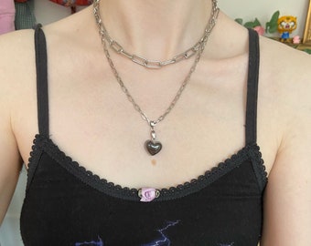 Gummy Heart Chain Necklace