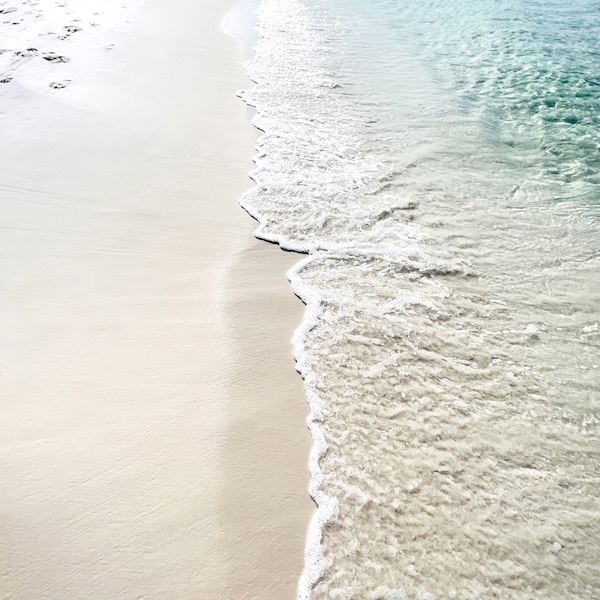 Coastal Florida 30A Grayton Beach Sand Ocean Waves Sky Digital Photo: Beach Waves 1