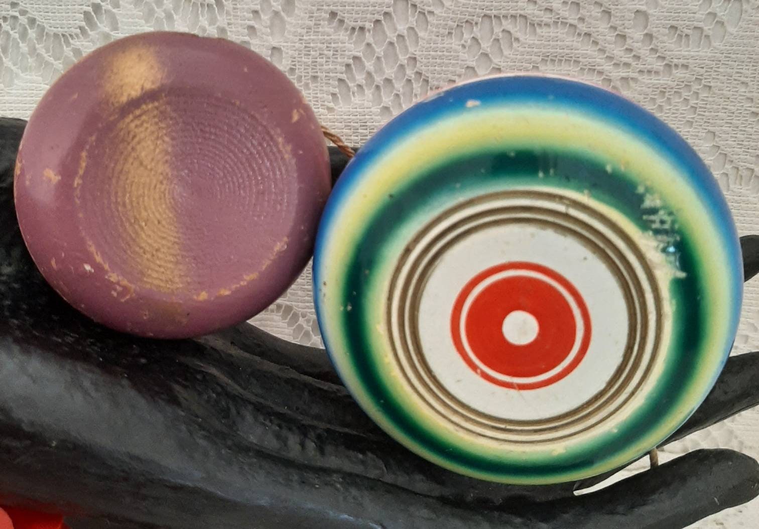 Vintage Wooden Yo-yos: 1940s-60s Goody Filipino Twirler, Made in