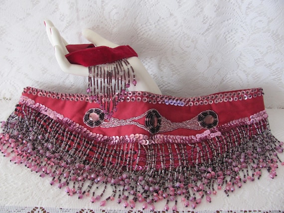BELLY DANCE BELT, Belly Dance Costume, Beaded Gyps