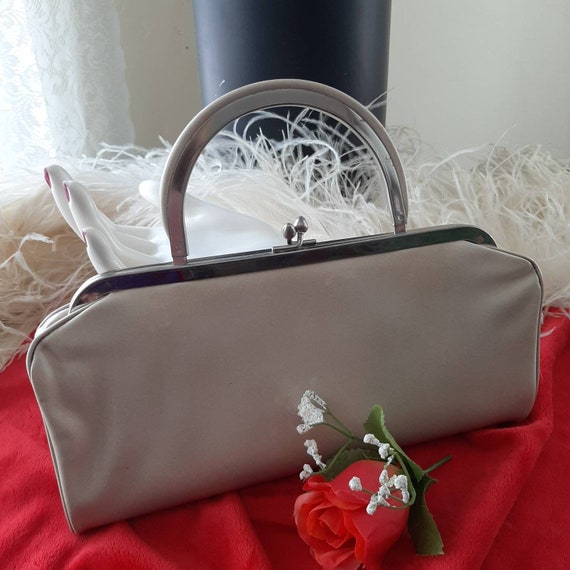 PLASTIC ENVELOPE HANDBAG, 50's Hard Plastic Purse,