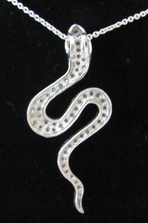 STERING SNAKE NECKLACE, Sterling Serpent, Gothic S