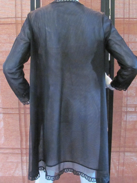 VINTAGE VANITY FAIR, Black Bed Coat, Vintage Bed … - image 3