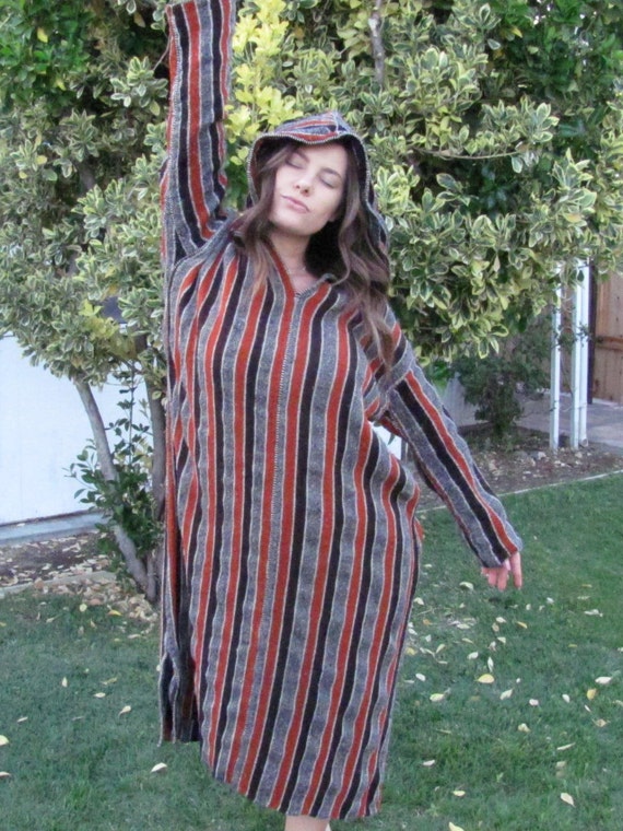 MEXICAN BLANKET HOODIE Dress Hippie 