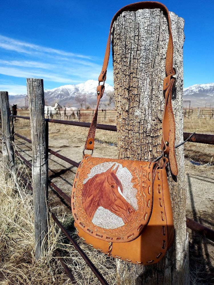 COWGIRL Quilt Style Handbag Purse Western Equestrian HORSES 