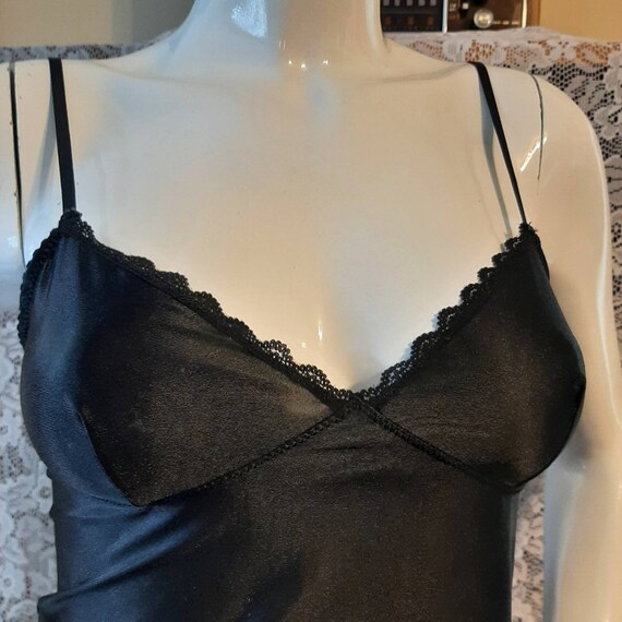 VINTAGE BLACK SLIP, Valentine's Slip, Dress Slip,… - image 3