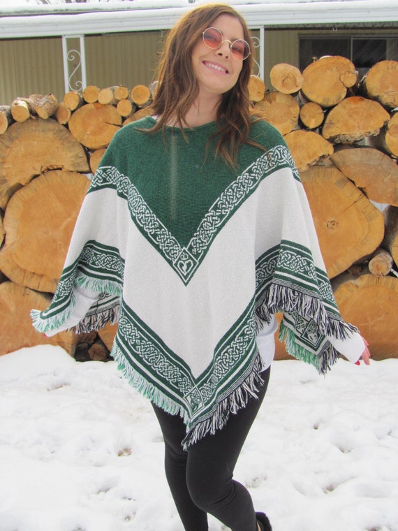 VINTAGE PONCHO Reversible Poncho, Triangle Poncho