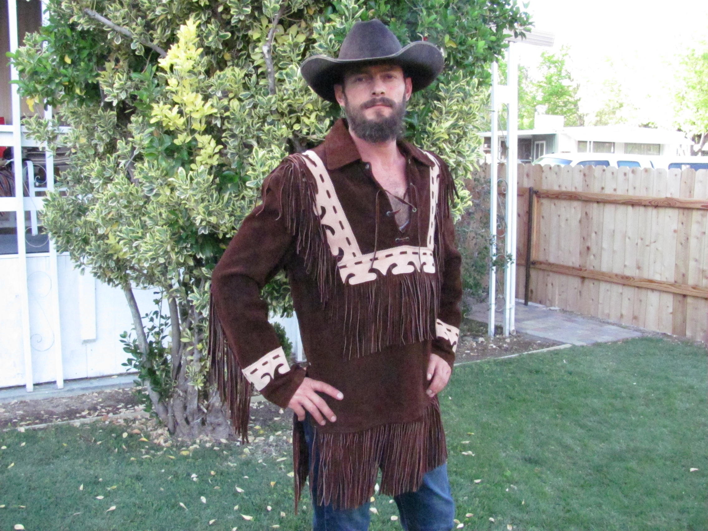 WESTERN FRINGE PULLOVER, Suede Fringe Jacket, Fringe Hippie