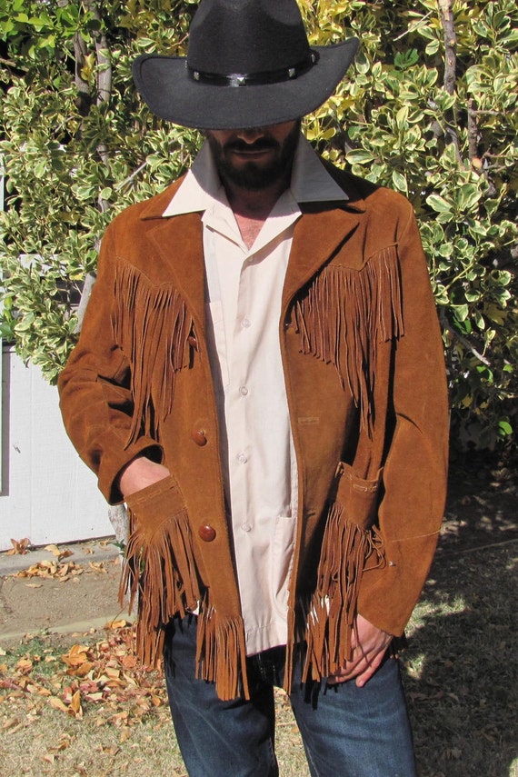 Fringe Leather Coat Pioneer Wear Western Hippie Leather Coat Pioneer Wear Western