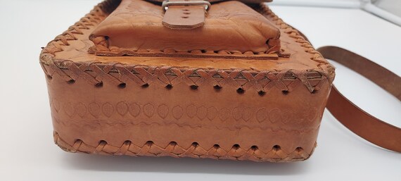 TOOLED LEATHER PURSE, Tooled Leather Hippie Purse… - image 7