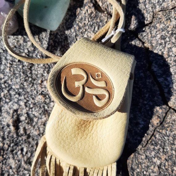 LEATHER MEDITATION POUCH, Mojo Bag, Crystal Pouch… - image 2