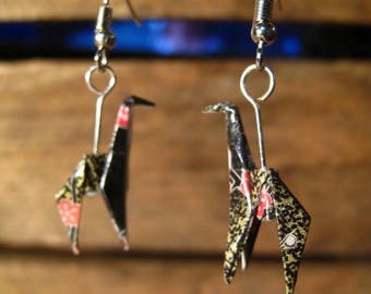 Origami giraffes washi paper earrings
