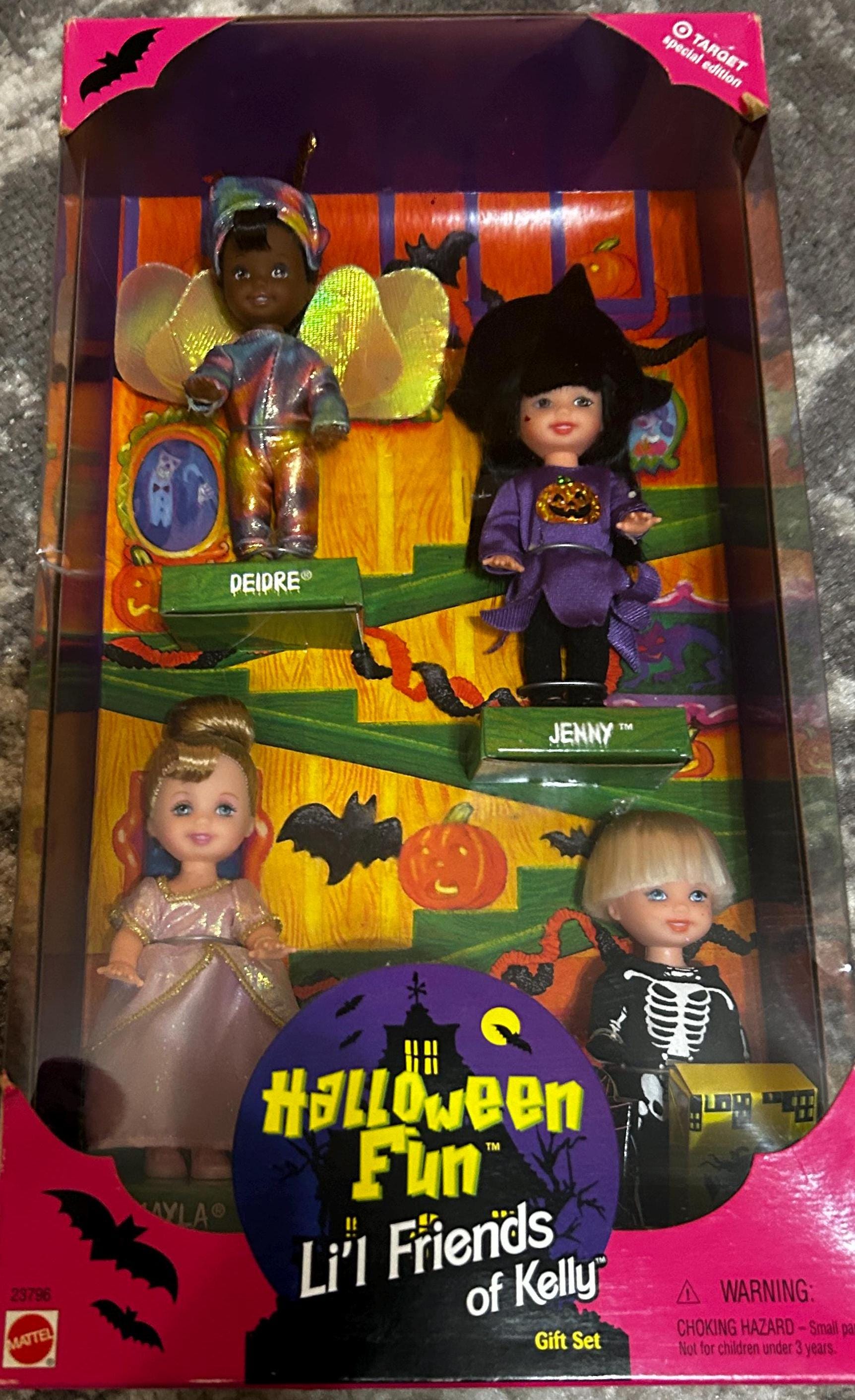 Mattel Barbie- Kelly Doll ハロウィン Party Jenny Genie Barbie Halloween Party Kelly is a Witch African American Doll Mattel #B6487  NEW