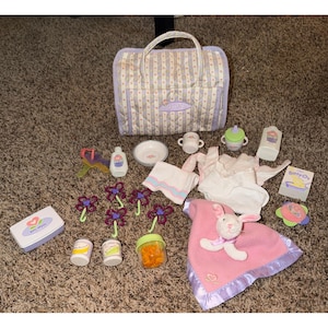 American Girl - Sac à langer matelassé vintage Bitty Baby pour pouponnière et accessoires