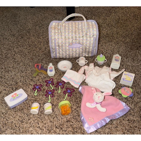 American Girl Bitty Baby Vintage Quilted Baby Doll Diaper Bag &  Accessories