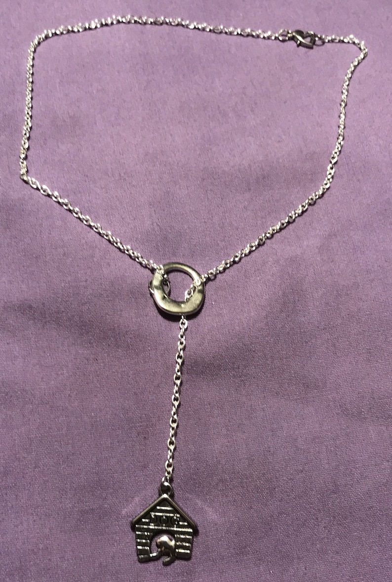 Dog House Theme Larait Y Style 17.5 Silver Colored Necklace