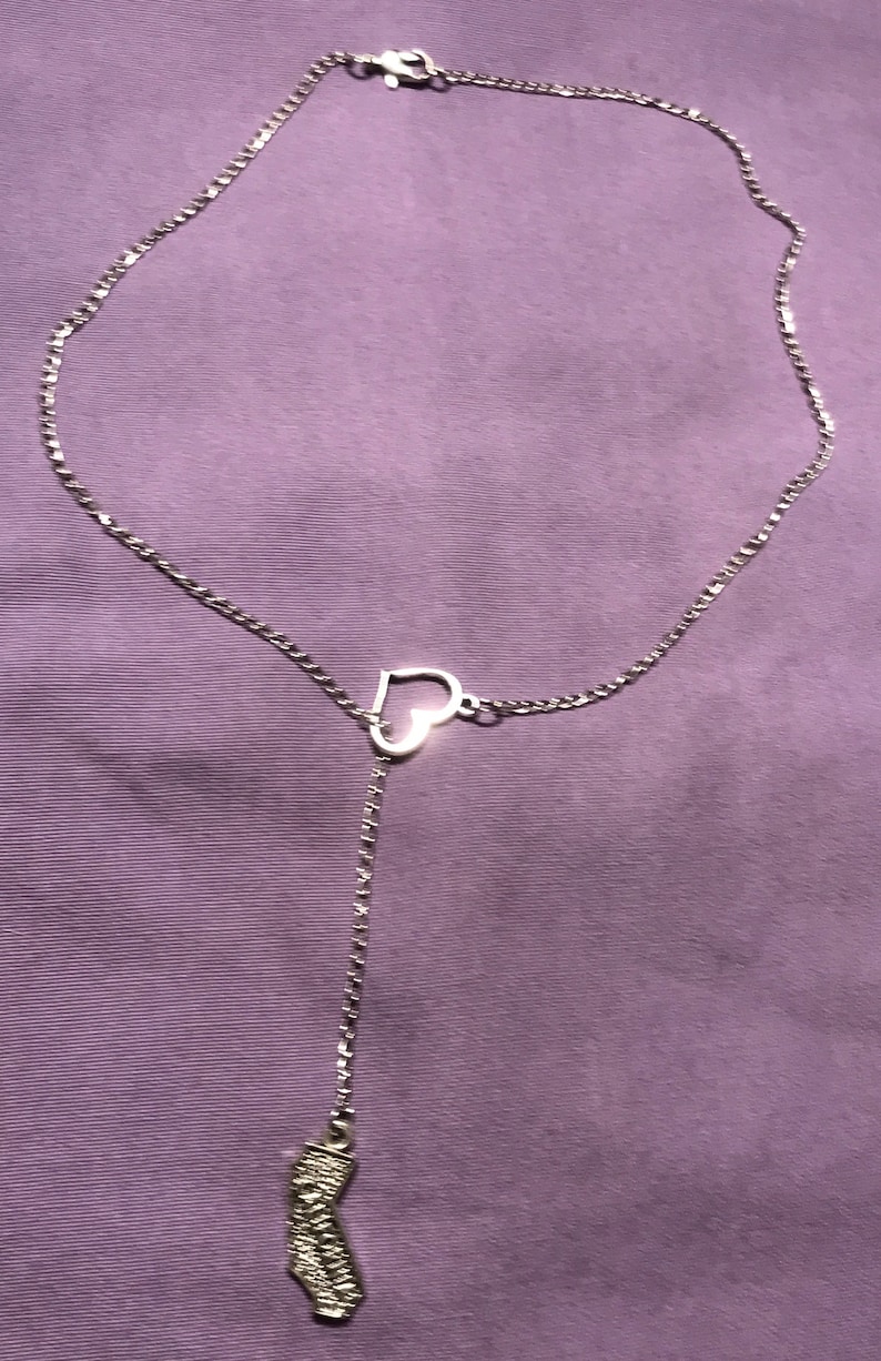 California Theme Lariat Y Style 21 Silver Colored Necklace