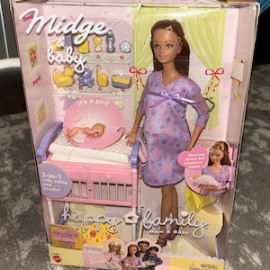 Mattel Barbie Midge and Baby Happy Family Dolls (NWT)