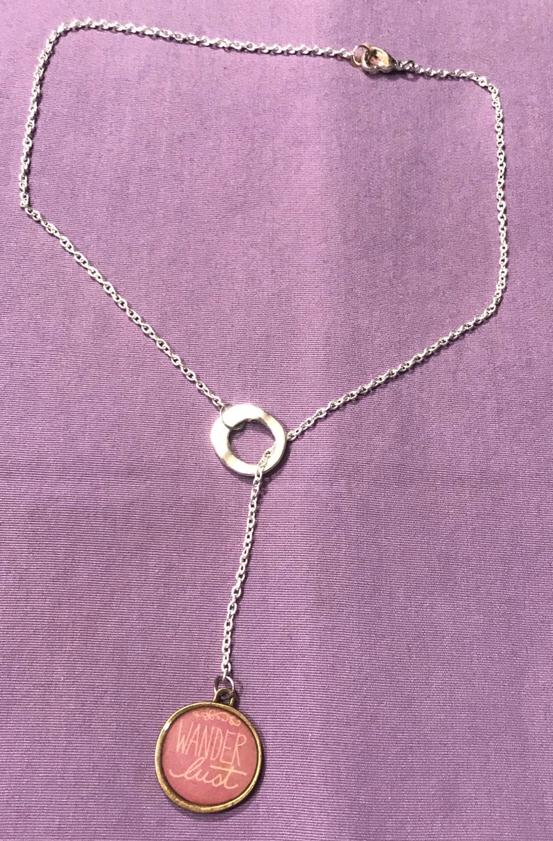 Silver Colored Y Style 19.5 Wanderlust Lariat Necklace