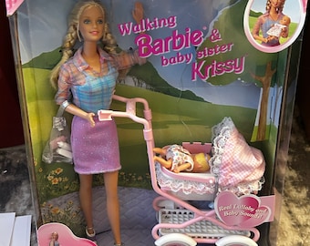 Walking Barbie and Krissy Vintage Doll Set