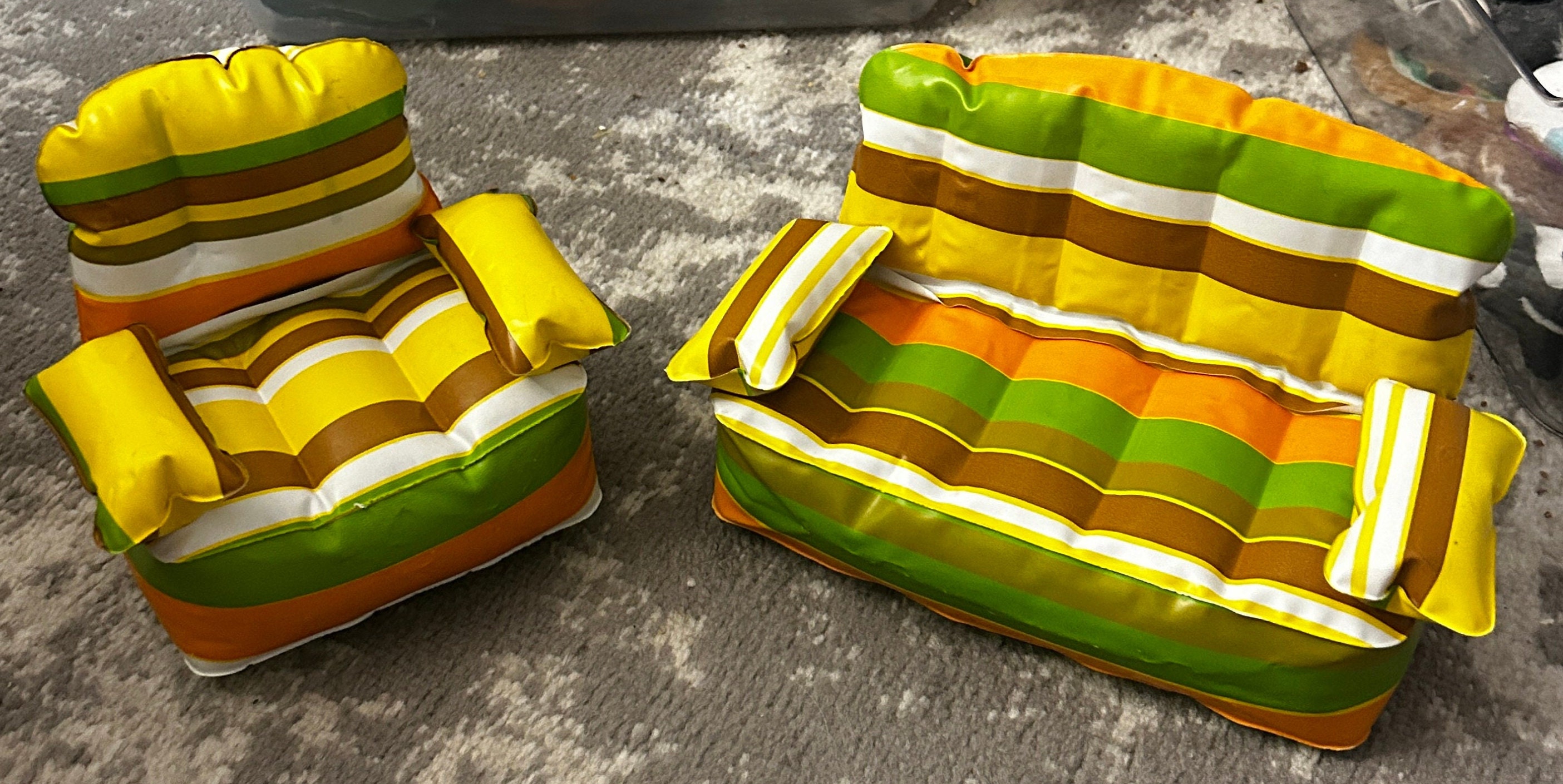 Barbie Blow up Furniture Couch Chair Vintage Etsy Canada