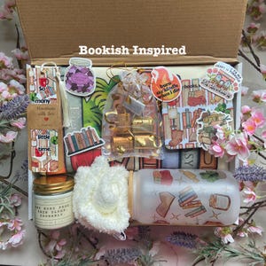 Blind Date With A Book Personalized Book Lover Gift Box for Reader Gift Basket for Bookworm Gift for Her Bookish Gift for Him Birthday Gift