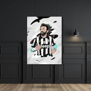 legendary Pirlo Juventus Digital art abstract poster print