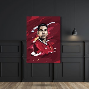 Firmino Liverpool abstract football print poster