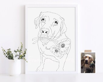 Line art portrait, minimalist decor, minimalist portrait, minimalist drawing, personalised line drawing, custom line drawing, basic art