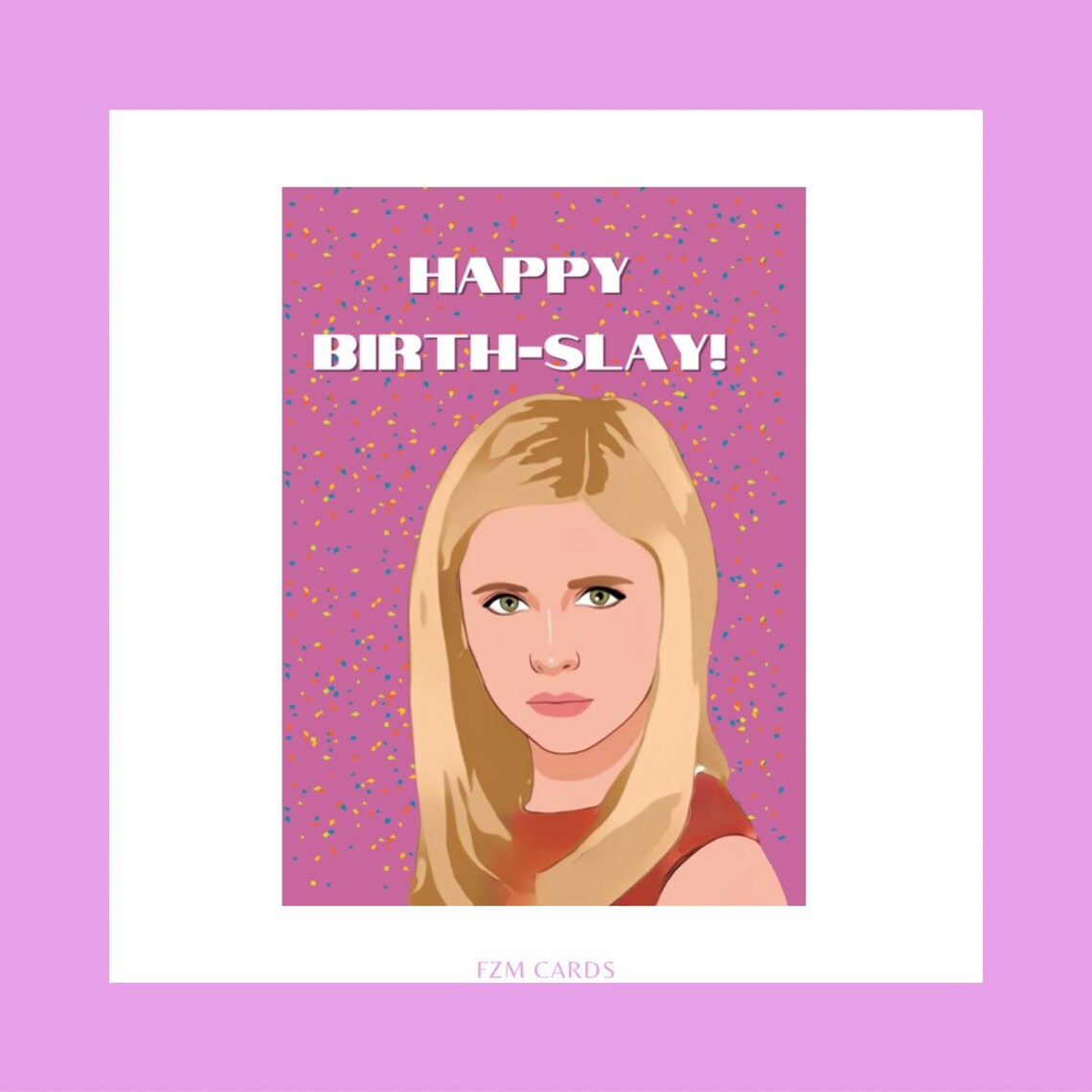 Buffy the Vampire Slayer Happy Birthslay Birthday Greeting | Etsy UK
