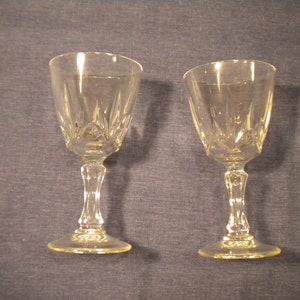 Vintage Cut Crystal Cordial Glasses - Set of 2
