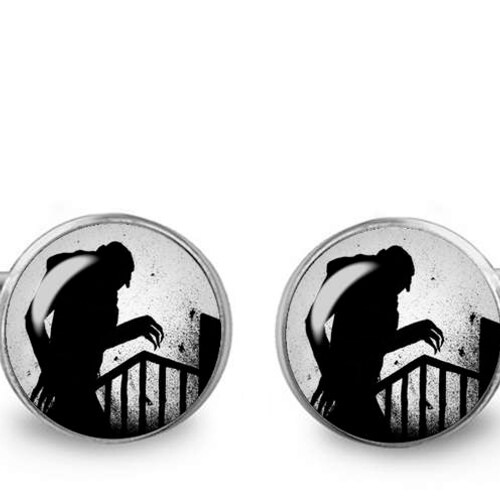 Nosferatu Cuff Links Vampire Cuff Links 16mm Cufflinks Gift for Men Groomsmen Horror Cuff links Fandom Jewelry