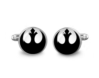 Rebel Alliance Cuff Links Cufflink Engraving Rebel Logo Cuff Links Star Wars Cufflinks Wedding Cufflinks