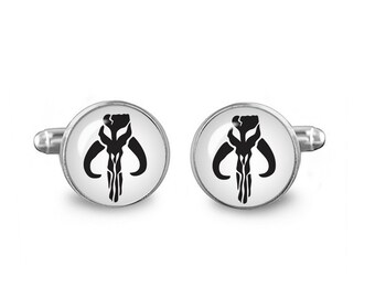 Star Wars Cufflinks Gift For Him Sci Fi Movie Cufflinks Jewelry Geek 925 Sterling Silver Cufflinks Galactic Empire Cufflinks