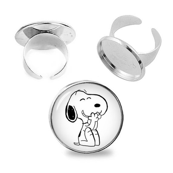 Snoopy Ring Snoopy Adjustable ring Snoopy Jewelry Fanboy Etsy