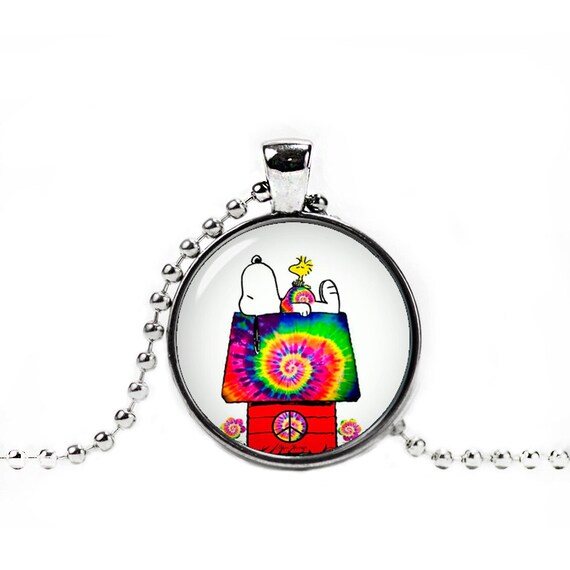 Snoopy Hippie Woodstock Necklace Pendant Snoopy Jewelry Snoopy Etsy