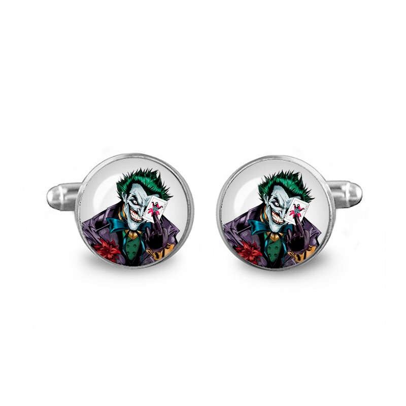 Joker Cuff Links 16mm Villains Cufflinks Gift for Men Etsy