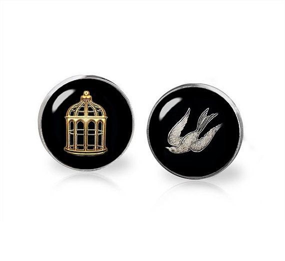 Bioshock Infinite Oiseaux Ou Cage Stud Boucles Doreilles Gamers Geek Boucles Doreilles Fangirl épisode