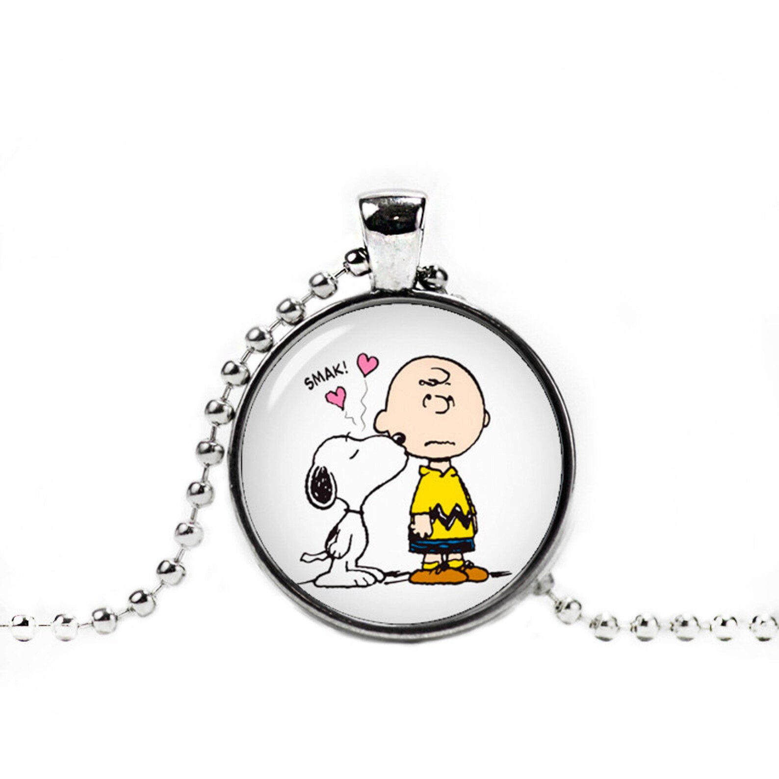 Snoopy and Charlie Brown Necklace With Pendant Snoopy Jewelry Etsy