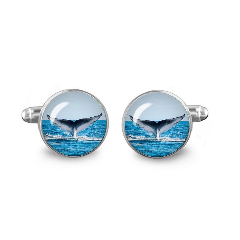 Whale Tail Cuff Links Whale Cuff Links 16mm Cufflinks Gift for | Etsy