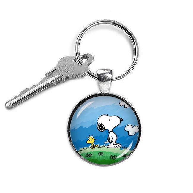 Snoopy Keychain Woodstock Key Ring Snoopy Keyfob Fandom Etsy UK