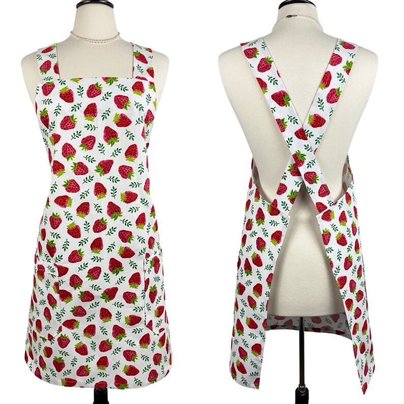 Womens Cute Japanese Apron Canvas Cross Back Apron with Etsy