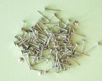 100 Hypoallergenic 4 mm Titanium Earring Posts | super hypoallergenic earring posts | made in the USA | 50 pairs | nickel-free