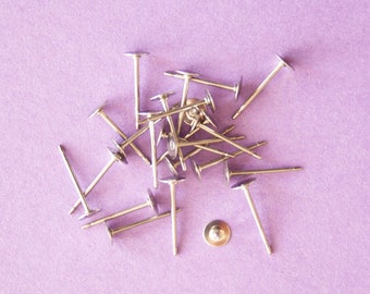 24 perni per orecchini in titanio, imbottitura da 4 mm / 12 paia di orecchini super ipoallergenici senza nichel / realizzati negli Stati Uniti