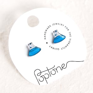 Chemistry Beaker Earrings, Science Nerd Earrings, Laboratory Flasks, Science Jewelry, Science Teacher Gift